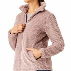 Free2B braided butter pile, light purple zipper jacket. Sz S